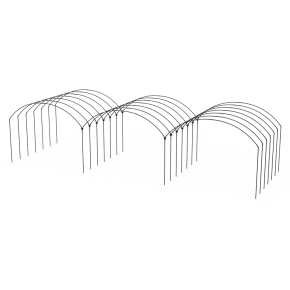 Yuvarlak Sıralı Çok Yüksek Tünel Sera Demiri  En 4,5 Mt x Yükseklik 3,5 Mt