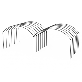 Yuvarlak Sıralı Orta Alçak Tünel Sera Demiri En 3,5 Mt x Yükseklik 2,5 Mt