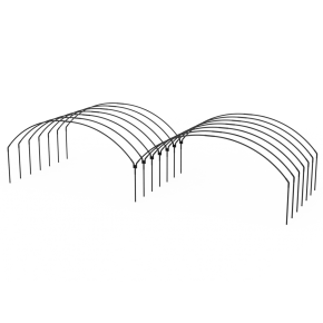 Yuvarlak Sıralı Orta Alçak Tünel Sera Demiri En 4 Mt x Yükseklik 2,5 Mt