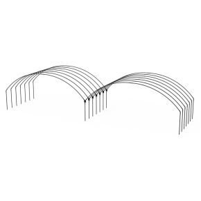 Yuvarlak Sıralı Orta Alçak Tünel Sera Demiri En 5,5 Mt x Yükseklik 2,5 Mt