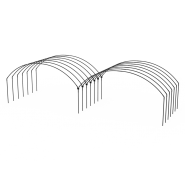 Yuvarlak Sıralı Orta Alçak Tünel Sera Demiri En 5 Mt x Yükseklik 2,5 Mt