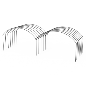 Yuvarlak Sıralı Yüksek Tünel Sera Demiri En 5 Mt x Yükseklik 3 Mt