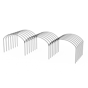 Yuvarlak Sıralı Orta Alçak Tünel Sera Demiri En 3 Mt x Yükseklik 2,5 Mt