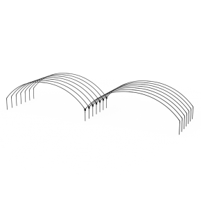 Yuvarlak Sıralı Alçak Tünel Sera Demiri En 5,5 Mt x Yükseklik 2 Mt
