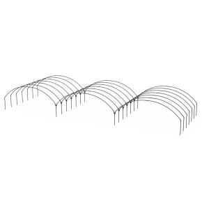 Yuvarlak Sıralı Alçak Tünel Sera Demiri En 4,5 Mt x Yükseklik 2 Mt