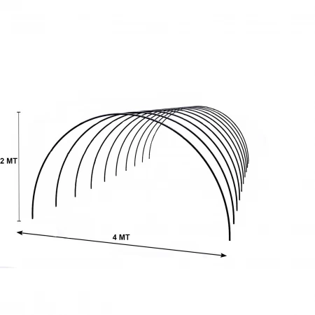 Alçak Tünel Sera Demiri En 4 Mt x 2 Mt 6 Mt